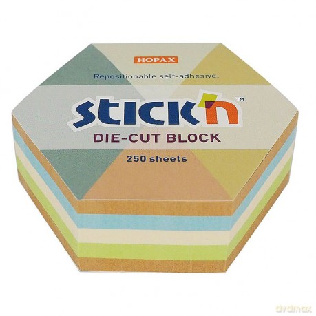 Notes samoprzylepny sześciokąt 61x70mm mix kolorów Maped recykling 250k