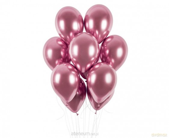 Balony chromowane różowe 33cm 50szt