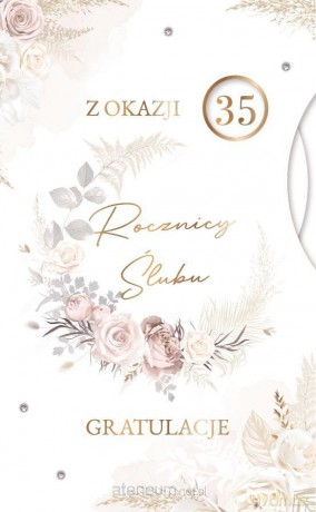Karnet Rocznica Ślubu wymienne cyfry