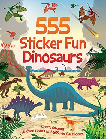 555 Sticker Fun - Dinosaurs Activity Book - Oakley Graham [KSIĄŻKA]