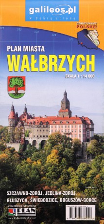 Powiat Wałbrzyski mapa tur., plan miasta Wałbrzych
