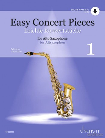 Easy Concert Pieces - 23 Pieces from 5 Centuries: Vol. 1 - Alto Saxophone and Piano - Sheet Music - Schott Music [KSIĄŻKA]