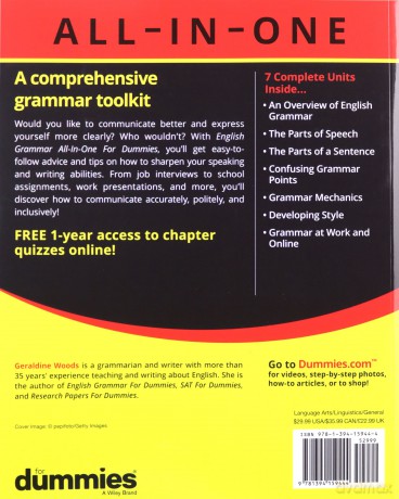 English Grammar All-in-One For Dummies - Geraldine Woods [KSIĄŻKA]