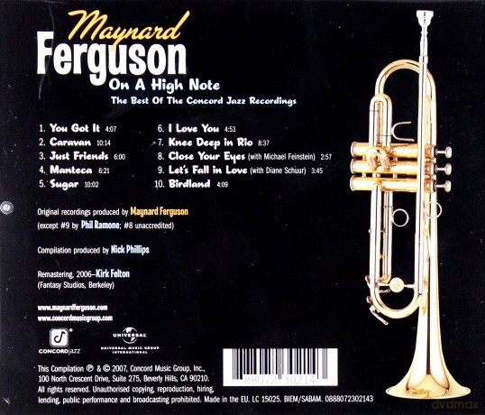 Ferguson Maynard: On A High Note:The Best Of Concord Jazz [CD]