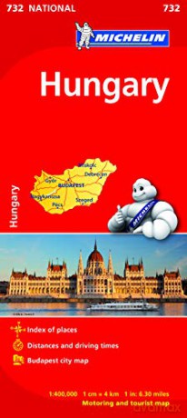 Hungary - Michelin National Map 732: Map [KSIĄŻKA]