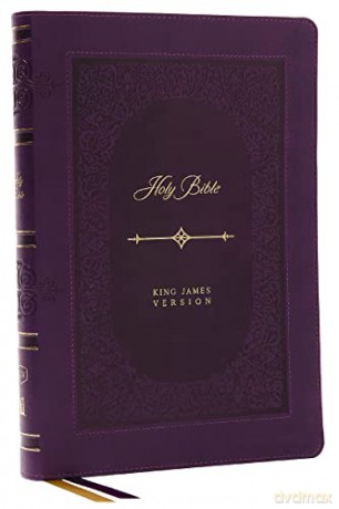 KJV Bible, Giant Print Thinline Bible, Vintage Series, Leathersoft, Purple, Red Letter, Thumb Indexed, Comfort Print: King James Version [KSIĄŻKA]