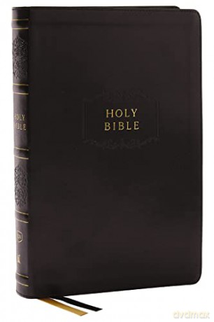 KJV Holy Bible, Center-Column Reference Bible, Leathersoft, Black, 72,000+ Cross References, Red Letter, Thumb Indexed, Comfort Print: King James Version [KSIĄŻKA]