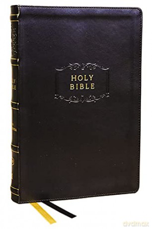 KJV, Center-Column Reference Bible with Apocrypha, Leathersoft, Black, 72,000 Cross-References, Red Letter, Comfort Print: King James Version [KSIĄŻKA]