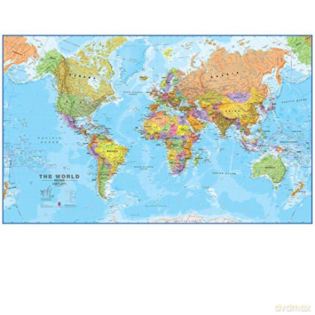 Maps International - Giant World Map - Mega-Map Of The World - 201cm [KSIĄŻKA]