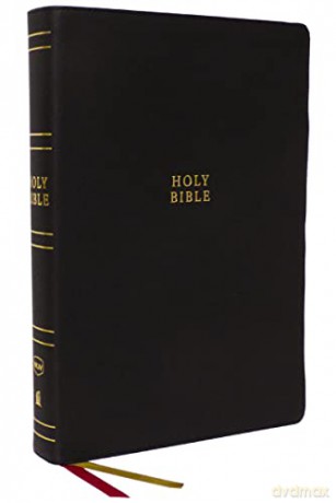 NKJV Holy Bible, Super Giant Print Reference Bible, Black Genuine Leather, 43,000 Cross References, Red Letter, Comfort Print: New King James Version [KSIĄŻKA]