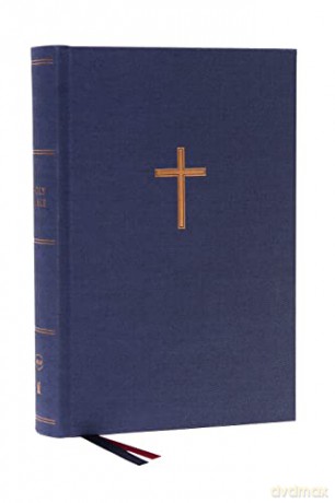NKJV, Single-Column Wide-Margin Reference Bible, Cloth over Board, Blue, Red Letter, Comfort Print: Holy Bible, New King James Version [KSIĄŻKA]