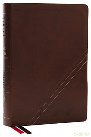 NKJV, Word Study Reference Bible, Leathersoft, Brown, Red Letter, Thumb Indexed, Comfort Print: 2,000 Keywords that Unlock the Meaning of the Bible [KSIĄŻKA]