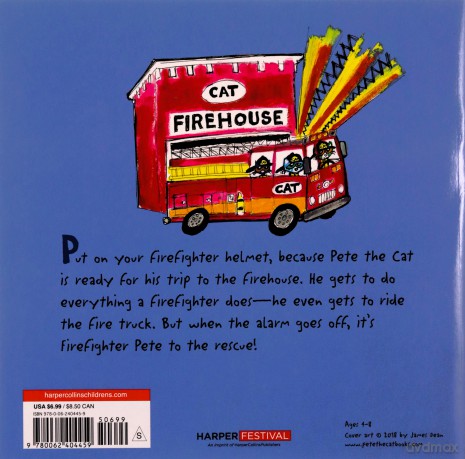Pete the Cat: Firefighter Pete: Includes Over 30 Stickers! - James Dean [KSIĄŻKA]