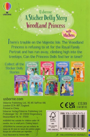 Sticker Dolly Stories: Woodland Princess: A Princess Dolls Story - Zanna Davidson [KSIĄŻKA]