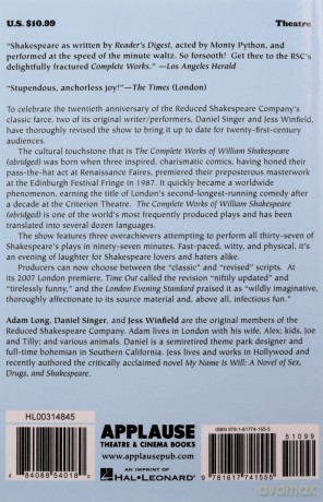 The Complete Works of William Shakespeare: Actor's Edition: - Adam Long [KSIĄŻKA]
