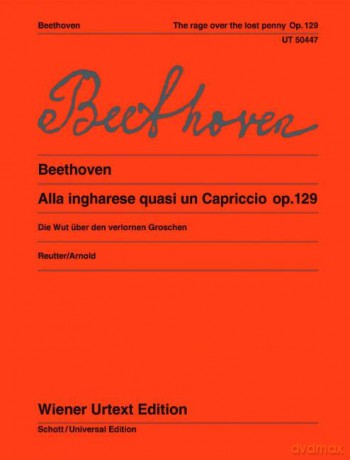 The Rage over the Lost Penny: Noten | Urtextausgabe - Ludwig Va Beethoven [KSIĄŻKA]