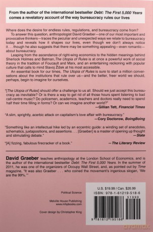 The Utopia of Rules: On Technology, Stupidity, and the Secret Joys of Bureaucracy - David Graeber [KSIĄŻKA]