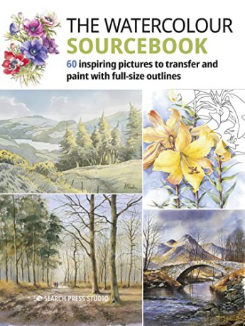 The Watercolour Sourcebook: 60 inspiring pictures to transfer and paint with full-size outlines - Search Press Studios [KSIĄŻKA]