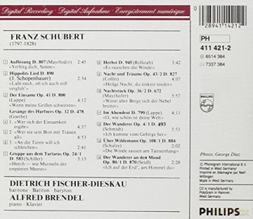 Fischer-Dieskau: Schubert:Lieder [CD]
