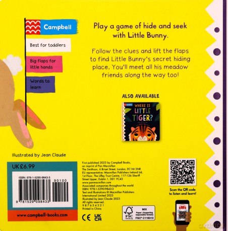 Where is Little Bunny: The lift-the-flap book with a pop-up ending! [KSIĄŻKA]