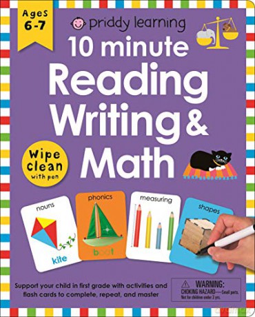Wipe Clean Workbook: 10 Minute Reading, Writing, and Math - Roger Priddy [KSIĄŻKA]