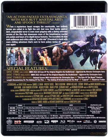 Brotherhood of the Wolf (Braterstwo wilków) [Blu-Ray 4K]+[Blu-Ray]