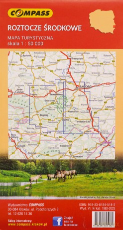 Mapa turystyczna - Roztocze Środkowe 1:50 000