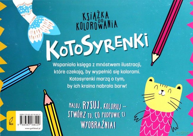 Książka Do Kolorowania. Kotosyrenki [KSIĄŻKA]