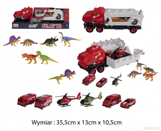 Auto dinozaur czerwone