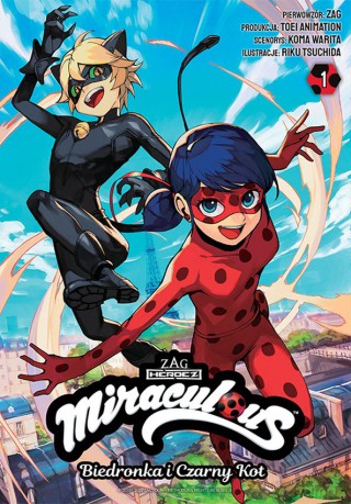 Biedronka i Czarny Kot. Miraculous (Tom 1) - Koma Warita, Riku Tsuchida [KOMIKS]