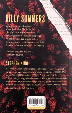 Billy Summers wyd. specjalne - Stephen King [KSIĄŻKA]