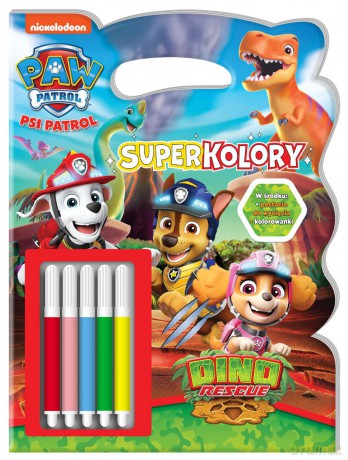 Dino Rescue. Psi Patrol. SuperKolory [KSIĄŻKA]
