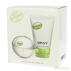 DKNY Be Delicious Women Zestaw - woda toaletowa 30ml spray + żel pod prysznic 100ml (27618) [PERFUMY]