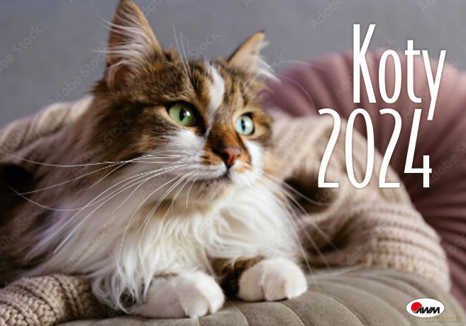 Kalendarz 2024 Koty KA2 ścienny [KALENDARZ]