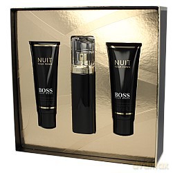 Hugo Boss Nuit pour Femme Zestaw - woda perfumowana 50ml spray + balsam do ciała 50ml + żel pod prysznic 50ml (62846) [PERFUMY]