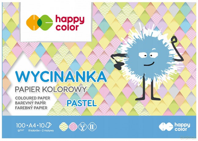 Papier kolorowy A4 Pastel Happy Color pakiet 10 sztuk