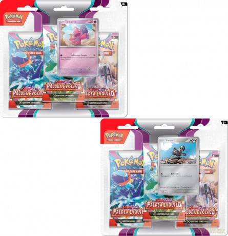 Pokemon TCG: SV 02 3-pack blister box MIX [KARTY]