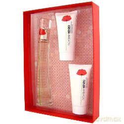 Kenzo Flower by Kenzo Zestaw - woda perfumowana 50ml spray - refillable + balsam do ciała 50ml + żel pod prysznic 50ml (25808) [PERFUMY]