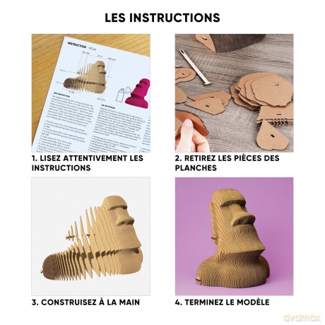 Puzzle 3D Moai Cartonic [PUZZLE]
