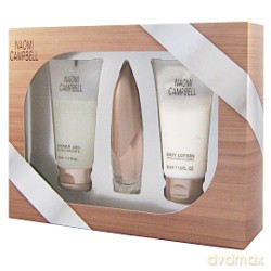Naomi Campbell Zestaw dla Kobiety - Woda Toaletowa 15ml spray + Żel pod Prysznic 50ml + Balsam do Ciała 50ml [PERFUMY]