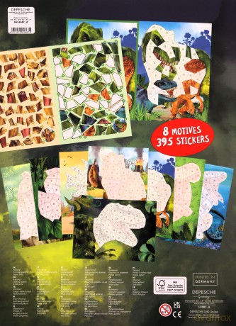 Zestaw z naklejkami Number Stickers Dino World 12487A