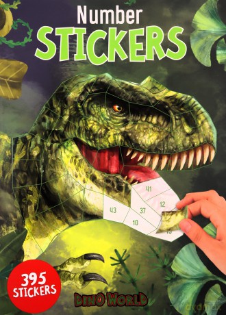 Zestaw z naklejkami Number Stickers Dino World 12487A