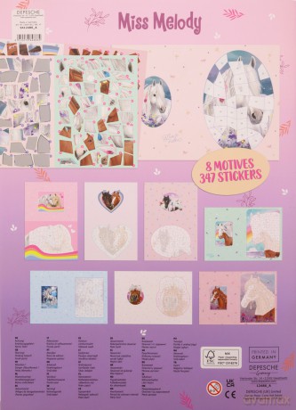 Zestaw z naklejkami Number Stickers Miss Melody 12486A