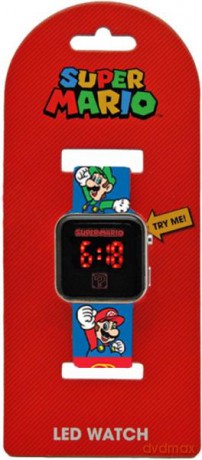 Zegarek cyfrowy LED z kalendarzem Super Mario GSM4236