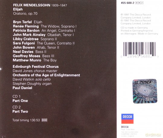 Fleming/Terfel: Mendelssohn'elijah' [2CD]