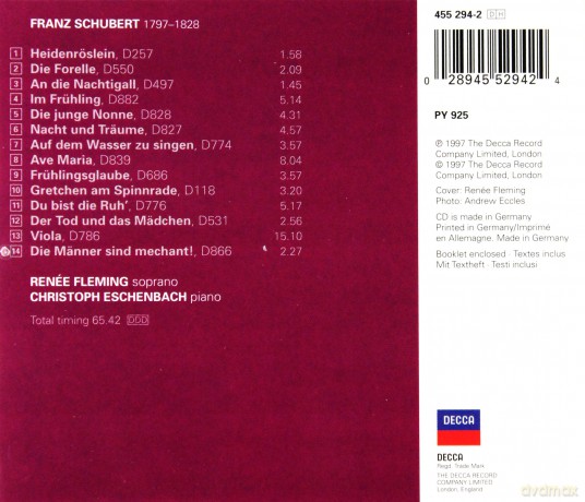 Fleming: Schubert:Favourite Lieder [CD]