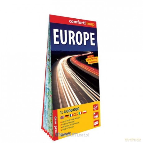 Comfort!map Europa (Europe) 1:4 000 000 laminowana