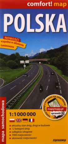 Comfort!map Polska 1: 1 000 000 laminowana