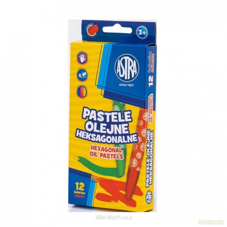 Pastele olejne heksagonalne 12 kolorów