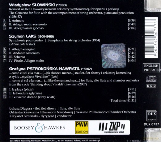 Szymon Laks/Władysław Słowiński/Grażyna Pstrokońska-Nawratil [CD]